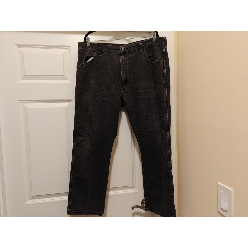 Wrangler Hero Authentic Regular Fit Straight Leg Black Jeans 40x29 85900BK Mens